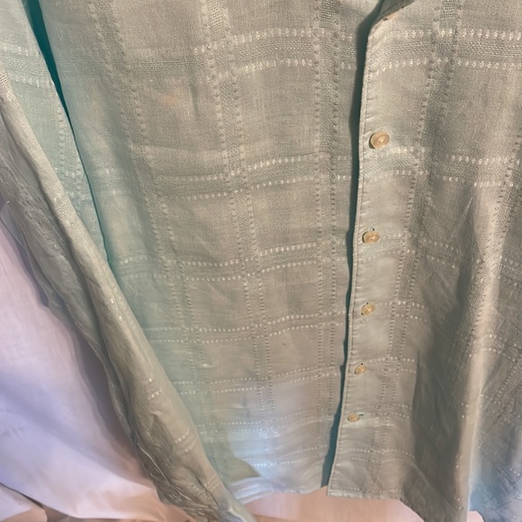 Tommy Bahama Shirt Men 2XL Light Blue 100% Linen Button Up Ling Sleeve 2X Large - Picture 6 of 12